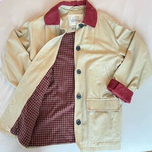 Pull&Bear Tan and burgundy Field Barn Chore jacket